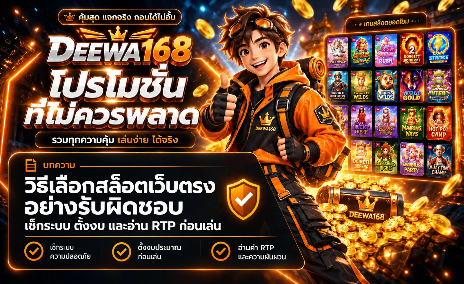 DEEWA168 วิธีเลือกสล็อตเว็บตรงอย่างรับผิดชอบ